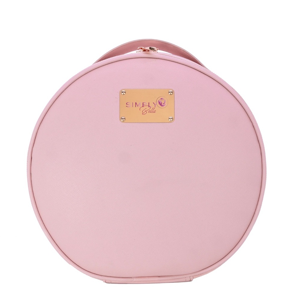 SIMPLY BELLA COSMETICSRound Cosmetic Case with Light Mirror